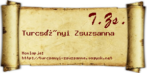 Turcsányi Zsuzsanna névjegykártya