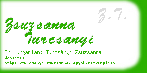 zsuzsanna turcsanyi business card